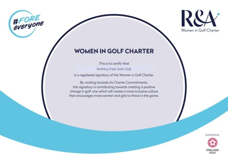 RPGC “Women in Golf Charter”