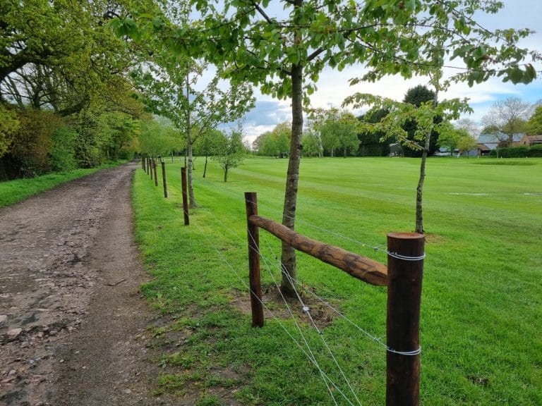 New Fencing on the 13th Hole
