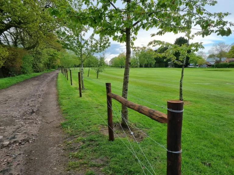 New Fencing on the 13th Hole