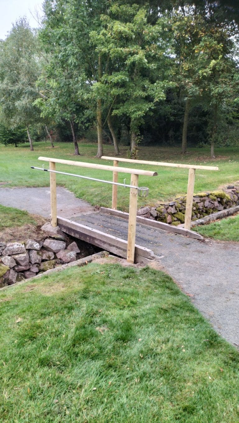 New Guard Rails on the 6th Hole