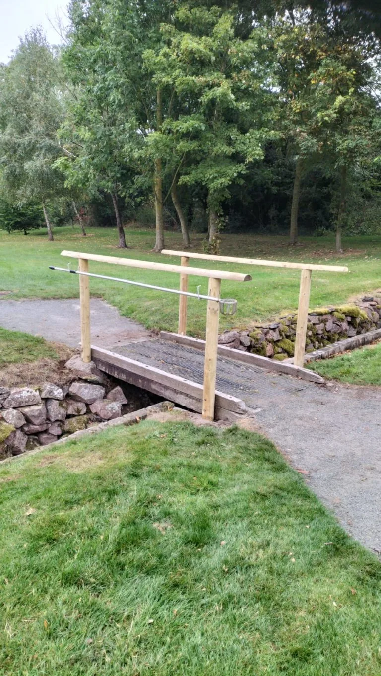 New Guard Rails on the 6th Hole
