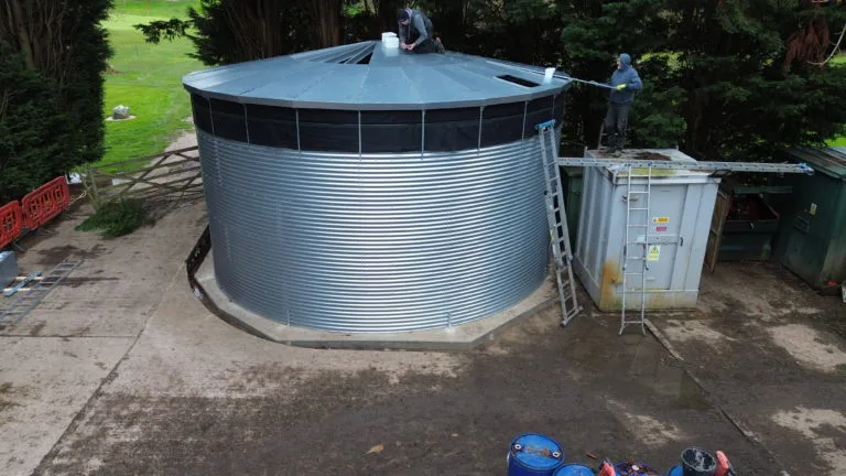 Irrigation Water Tank Near Completion