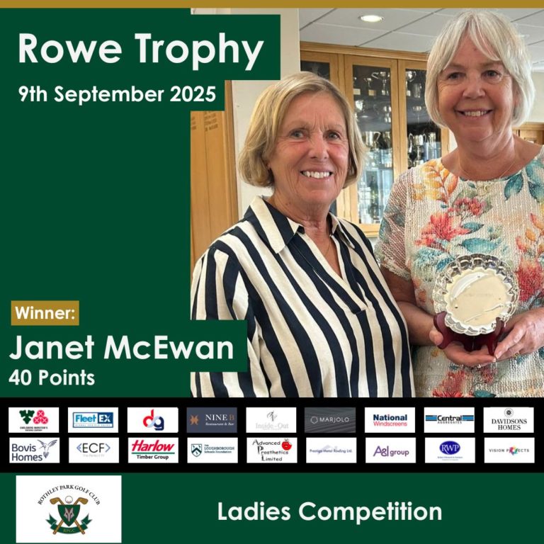 Rowe Trophy – 9th September 2025