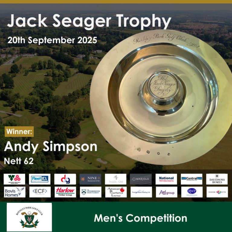Jack Seager Trophy – 20th September 2025