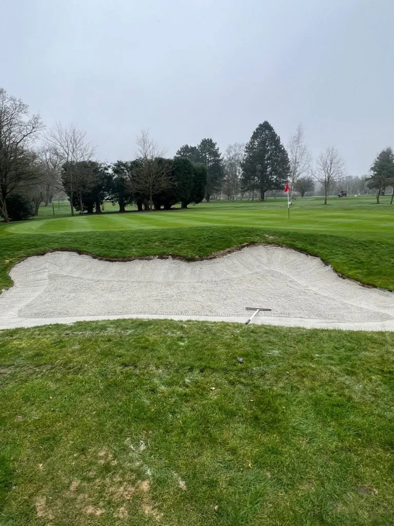 15th Hole Bunkers Converted to China Clay