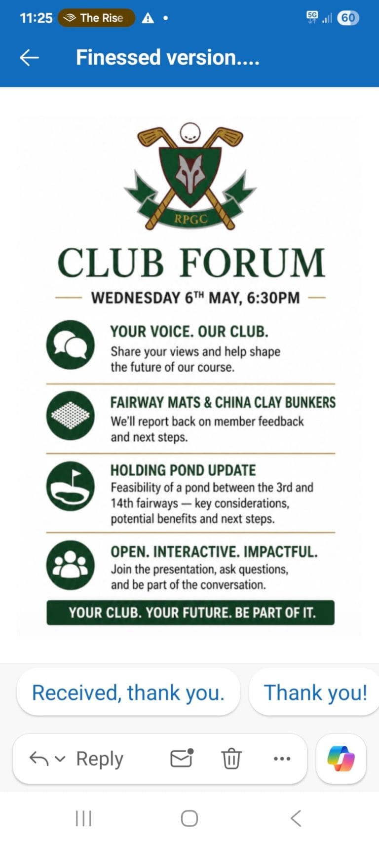 Course Forum – May 6th @ 18.30 hrs